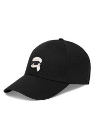 KARL LAGERFELD Czapka z daszkiem A1W33037 Czarny. Czarne czapki z daszkiem damskie Karl Lagerfeld, bez wzorów, z bawełny. Za 239.99 zł.