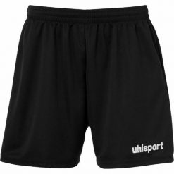 Spodenki damskie Center Basic. Niebieskie szorty damskie UHLSPORT, bez wzorów, z materiału, klasyczne. Za 105.00 zł.