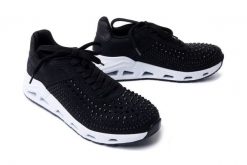 RIEKER N5201-00 black, półbuty damskie. Czarne półbuty damskie Rieker, bez wzorów, bez obcasa, na koturnie. Za 244.93 zł.