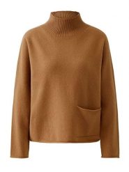 Oui Sweter w kolorze karmelowym rozmiar: 36. Brązowe golfy damskie Oui, z wełny, bez kołnierzyka. Za 270.39 zł.