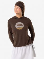 Super.natural Bluza "Tulips Light" w kolorze brązowym rozmiar: XS. Brązowe bluzy z kapturem damskie Super.natural, xs, z wełny. Za 173.99 zł.