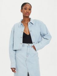 Gestuz Koszula jeansowa Denia 10909238 Niebieski Regular Fit. Niebieskie koszule damskie Gestuz, bez wzorów, z bawełny, bez kołnierzyka, bez ramiączek. Za 609.99 zł.