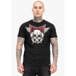T-shirt o klasycznym kroju Tapout Hamlines. Czarne t-shirty męskie TAPOUT, bez wzorów, bez kołnierzyka. Za 152.50 zł.