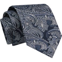Elegancki, Klasyczny, Męski Krawat -ALTIES - Grantat w Orientalny Wzór. Niebieskie krawaty i muchy męskie Alties, bez wzorów, z tkaniny, eleganckie. Za 49.00 zł.