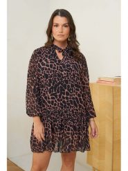 Curvy Lady Sukienka w kolorze czarno-jasnobrązowym rozmiar: 44/46. Brązowe sukienki damskie Curvy Lady, na co dzień, bez wzorów, klasyczne, bez kołnierzyka, bez ramiączek, maxi, proste. Za 87.61 zł.