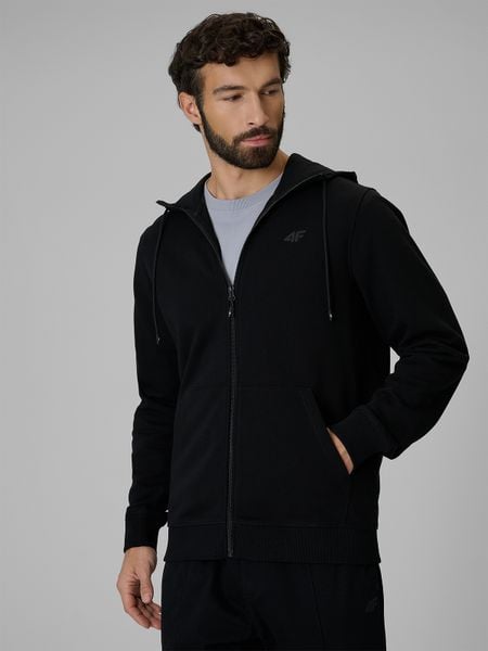 4F Bluza dresowa regular z kapturem męska - czarna XXL. Czarne bluzy z kapturem męskie 4f, m, z bawełny. Za 169.99 zł.