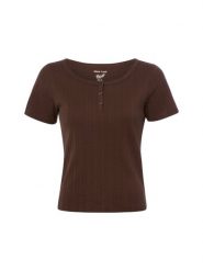 Marie Lund Koszulka Kobiety Bawełna brązowy, M. Brązowe t-shirty damskie Marie Lund, m, bez wzorów, z bawełny, bez kołnierzyka. Za 99.95 zł.