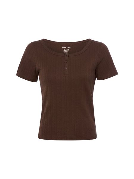 Marie Lund Koszulka Kobiety Bawełna brązowy, M. Brązowe t-shirty damskie Marie Lund, m, bez wzorów, z bawełny, bez kołnierzyka. Za 99.95 zł.