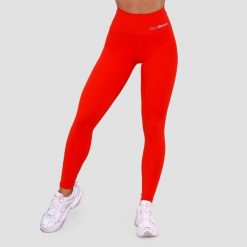 Legginsy damskie fitness z wysoką talią mandarynkowe BEAT. Brązowe legginsy damskie GYMBEAM, s, bez wzorów, z elastanu. Za 112.90 zł.
