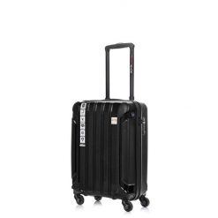 Walizka na kółkach SwissBags Tourist czarna - mała 40 l. Czarne walizki bez wzorów, z materiału, małe. Za 377.10 zł.