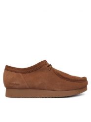 Clarks Półbuty Wallabee Lite 26327580 Brązowy. Brązowe półbuty męskie Clarks, ze skóry, bez zapięcia. Za 429.99 zł.