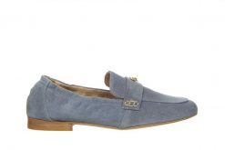 Mokasyny Bayla-159 4410 058-P Niebieski 159114, Skóra naturalna - 37. Niebieskie mokasyny damskie Bayla, ze skóry. W wyprzedaży za 224.10 zł.