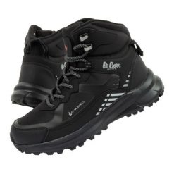 Buty Lee Cooper W LCJ-24-01-2987L czarne. Czarne buty sportowe na co dzień damskie bez wzorów, z materiału, trekkingowe. Za 290.53 zł.