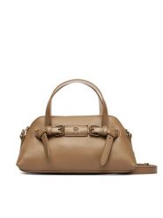 Tommy Hilfiger Torebka Th Buckle Mini AW0AW19034 Beżowy. Brązowe torebki klasyczne damskie Tommy Hilfiger, bez wzorów, ze skóry, bez dodatków. Za 529.99 zł.