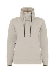 Clique Hobart Women Bluza damska z wysokim kołnierzem Stone. Brązowe bluzy bez kaptura damskie CLIQUE, xl, z elastanu. Za 188.64 zł.