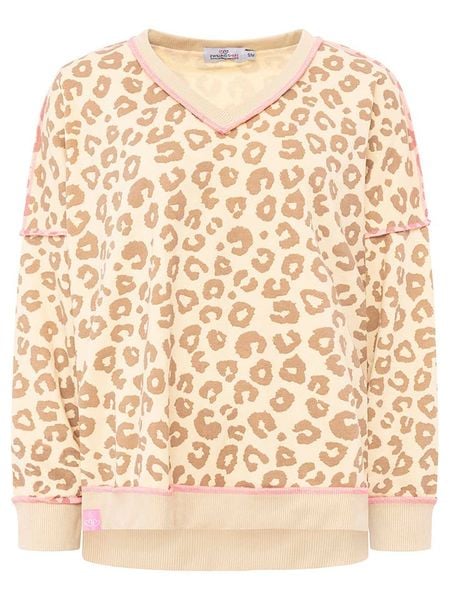 Zwillingsherz Bluza "Soft Leo" w kolorze beżowym rozmiar: L/XL. Brązowe bluzy bez kaptura damskie Zwillingsherz, l. Za 187.52 zł.