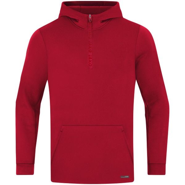 Bluza z kapturem dla kobiet Jako Pro Casual. Czerwone bluzy sportowe damskie Jako, bez wzorów, z elastanu, bez ramiączek, długie, z kapturem. Za 432.00 zł.