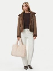 Guess Torebka W6BZ14 W4361 Kremowy. Białe torebki klasyczne damskie Guess, z aplikacjami, z materiału, bez dodatków. Za 394.99 zł.