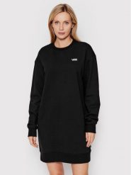 Vans Sukienka dzianinowa Flying V Bff VN0A5LNV Czarny Relaxed Fit. Czarne sukienki damskie Vans, s, bez wzorów, z bawełny, bez kołnierzyka, bez ramiączek. Za 169.99 zł.
