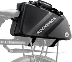 Torba rowerowa Rockbros na bagażnik. Czarne torby męskie na ramię ROCKBROS, bez wzorów, z materiału, na ramię, duże. Za 221.99 zł.