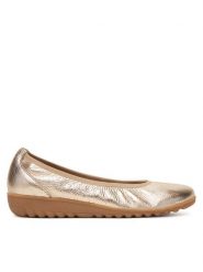 Caprice Baleriny 9-22161-44 Złoty. Żółte baleriny damskie Caprice, bez wzorów, ze skóry, bez obcasa. Za 242.99 zł.