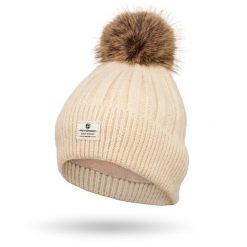 Czapka zimowa Peterson PTN HAT-09 beżowa. Brązowe czapki zimowe damskie Peterson. Za 37.99 zł.