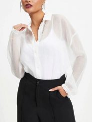 Milan Kiss Bluzka w kolorze kremowym rozmiar: S. Brązowe bluzki damskie Milan Kiss, s, bez wzorów, bez kołnierzyka, bez ramiączek. Za 113.99 zł.