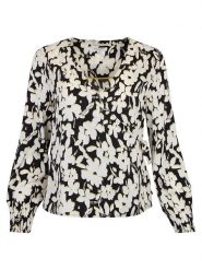 Scotch & Soda Bluzka w kolorze czarno-białym rozmiar: S. Białe bluzki damskie Scotch & Soda, s, bez wzorów, bez kołnierzyka, bez ramiączek. Za 79.21 zł.