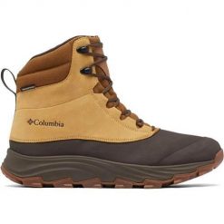 Buty do chodzenia męskie Columbia Expeditionist Shield Waterproof. Brązowe buty trekkingowe męskie Columbia, z materiału, za kostkę, bez zapięcia, trekkingowe. Za 399.99 zł.