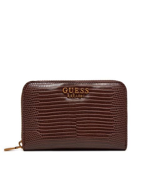 Guess Portfel SWKB95 06140 Brązowy. Brązowe portfele damskie Guess, z aplikacjami, ze skóry. Za 189.99 zł.