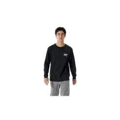 Koszulka trekkingowa męska Kragg Sl Cotton Bird Tile Ls. Czarne t-shirty sportowe męskie Arc'teryx, m, z bawełny, bez ramiączek, trekkingowe. Za 379.99 zł.