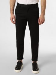 Lindbergh Spodnie Mężczyźni Sztuczne włókno czarny, S. Czarne spodnie materiałowe męskie Lindbergh, bez wzorów, z włókna, casualowe. Za 319.95 zł.