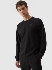 4F Bluza dresowa nierozpinana bez kaptura męska - czarna S. Czarne bluzy bez kaptura męskie 4f, m, z bawełny. W wyprzedaży za 99.99 zł.