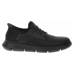 Buty do chodzenia męskie Skechers Garza Gervin Blac. Czarne buty sportowe na co dzień męskie Skechers, z materiału, bez zapięcia, trekkingowe. Za 349.99 zł.