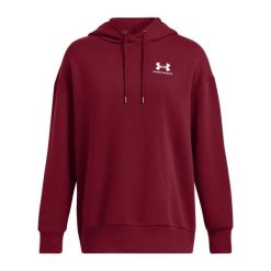Bluza damska Under Armour Essential Flc OS Hoodie. Czerwone bluzy bez kaptura damskie Under Armour. Za 189.99 zł.