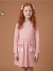 Bawełniana sukienka z dzianiny terry - fioletowy. Fioletowe sukienki dziewczęce Sinsay, bez wzorów, z bawełny, bez ramiączek. Za 25.99 zł.