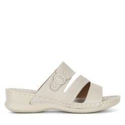 Klapki Clara Barson. Szare klapki damskie Clara Barson, bez wzorów, bez obcasa. Za 53.99 zł.