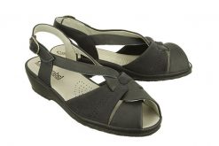 COMFORTABEL 710653-5 blau, sandały damskie. Niebieskie sandały damskie Comfortabel, bez wzorów, bez obcasa, na koturnie. Za 247.92 zł.