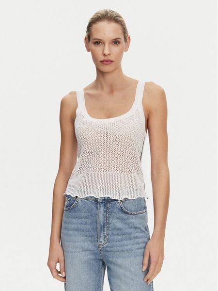 PINKO Top 104642 A2EB Z04 Biały Regular Fit. Białe topy damskie Pinko, m, bez wzorów, z wiskozy, bez kołnierzyka. Za 359.99 zł.