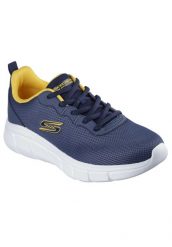 Buty sportowe męskie Skechers Bobs B Flex Icy Ed. Niebieskie buty sportowe na co dzień męskie Skechers, z materiału, bez zapięcia, trekkingowe. Za 269.99 zł.