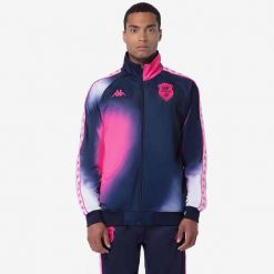 Bluza dresowa Stade Français 222 Banda Anniston 2024/25. Białe bluzy bez kaptura męskie Kappa, z dresówki. W wyprzedaży za 319.40 zł.