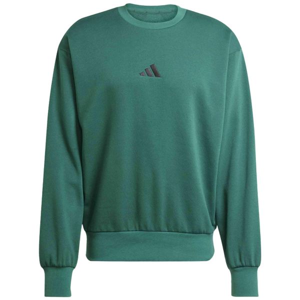 Bluza męska adidas Essentials Feelcozy Fleece. Zielone bluzy bez kaptura męskie Adidas, m, z bawełny. Za 141.99 zł.