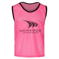 Koszulka piłkarska treningowa znacznik piłkarski Yakimasport różowy Junior. Czerwone t-shirty damskie YAKIMASPORT, uniwersalny, bez wzorów, bez kołnierzyka. Za 13.00 zł.