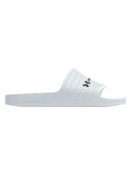 Under Armour Klapki w kolorze białym rozmiar: 40,5. Białe klapki damskie Under Armour, bez wzorów, bez obcasa. Za 74.99 zł.