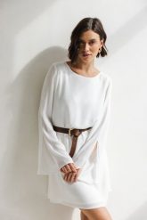 SUKIENKA CARRIE ECRU L - Flawless. Sukienki damskie Flawless, na imprezę, l, bez wzorów, z wiskozy, eleganckie, bez kołnierzyka, bez ramiączek. Za 498.00 zł.