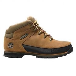 Buty do chodzenia męskie Timberland Euro Sprint Mid Lace Boot. Brązowe buty trekkingowe męskie Timberland, na zimę, z materiału, bez zapięcia, do biegania. Za 609.00 zł.