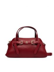 Tommy Hilfiger Torebka Th Buckle Mini AW0AW19034 Czerwony. Czerwone torebki klasyczne damskie Tommy Hilfiger, bez wzorów, ze skóry, bez dodatków. Za 529.99 zł.