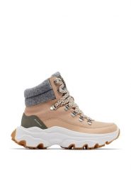 Sorel Skórzane botki "Kinetic" w kolorze beżowym rozmiar: 38. Brązowe botki damskie Sorel, z materiału, bez obcasa, na platformie, bez zapięcia. Za 304.49 zł.