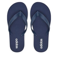 Japonki adidas. Niebieskie kalosze damskie Adidas, bez wzorów. Za 49.99 zł.