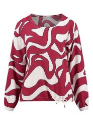 KEY LARGO Bluzka "Change" w kolorze czerwono-białym rozmiar: L. Białe bluzki damskie KEY LARGO, l, bez wzorów, bez kołnierzyka, bez ramiączek. Za 91.56 zł.